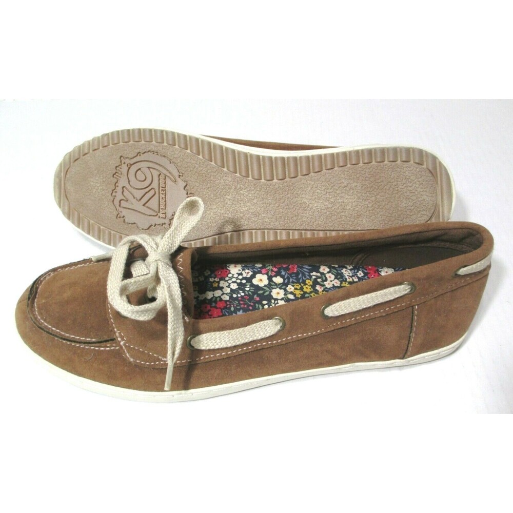 Rocket Dog Women Brown Leather Boat Shoes Loafers Size 10 - Picture 2 of 8